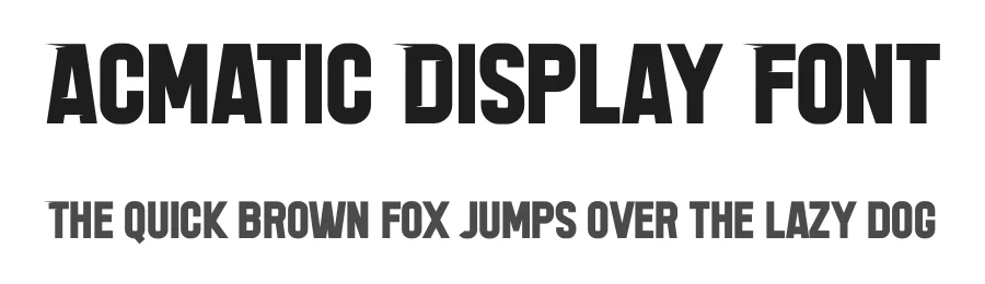 Acmatic Display Font by twinletter — Display Font
