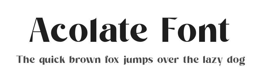 Acolate Font by zafira.type β Display Font