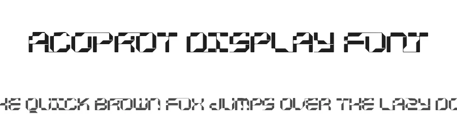 Acoprot Display Font by 177Studio — Display Font