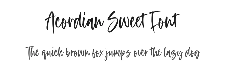 Acordian Sweet Font by balpirick — Script Handwritten Font