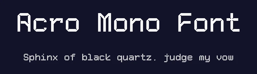 Acro Mono Font by Julpik Artworks — Decorative Font — thumbnail 2