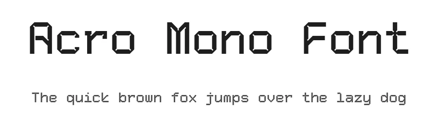 Acro Mono Font by Julpik Artworks β Decorative Font