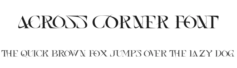 Across Corner Font by 177Studio — Display Font
