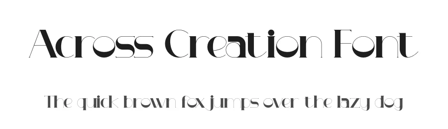 Across Creation Font by 177Studio — Display Font