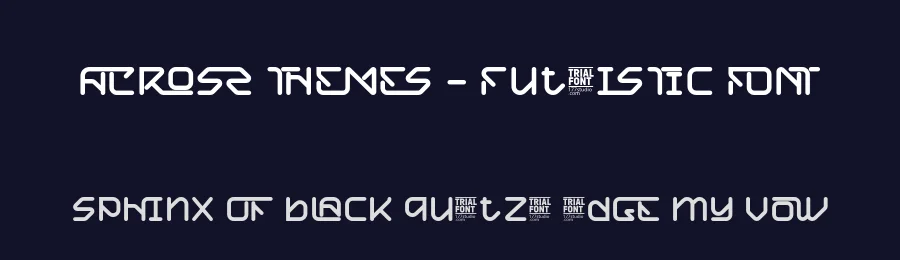 Across Themes – Futuristic Font by 177Studio — Display Font — thumbnail 2