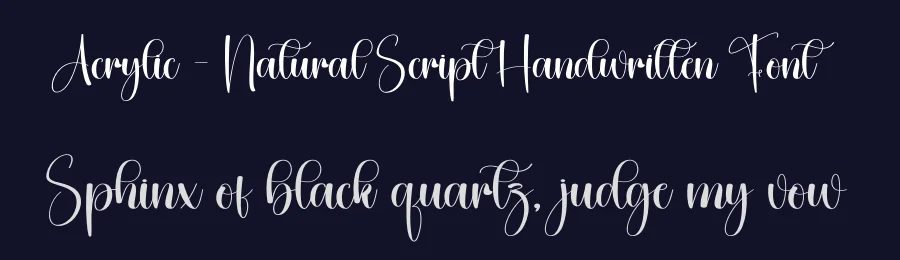 Acrylic – Natural Script Handwritten Font by creativeletter — Script Handwritten Font — thumbnail 2