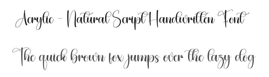 Acrylic – Natural Script Handwritten Font by creativeletter — Script Handwritten Font