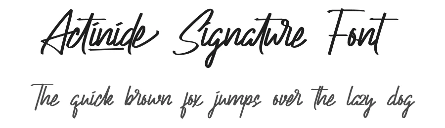 Actinide Signature Font by nihstudio — Script Handwritten Font