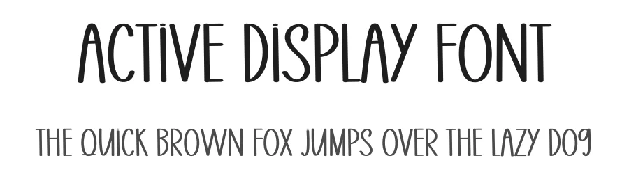 Active Display Font by inermediaSTUDIO — Display Font