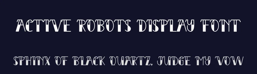 Active Robots Display Font by creativeletter — Display Font — thumbnail 2