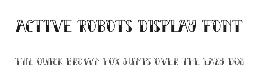 Active Robots Display Font by creativeletter — Display Font