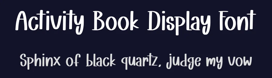 Activity Book Display Font by Craftedtype — Decorative Font — thumbnail 2