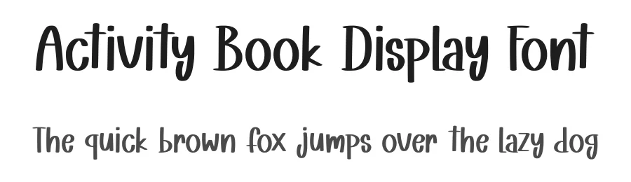 Activity Book Display Font by Craftedtype — Decorative Font