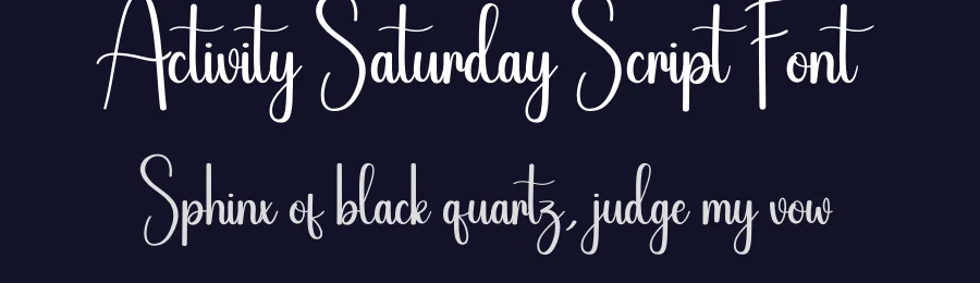 Activity Saturday Script Font by creativeletter — Script Handwritten Font — thumbnail 2