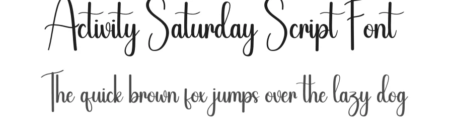 Activity Saturday Script Font by creativeletter — Script Handwritten Font