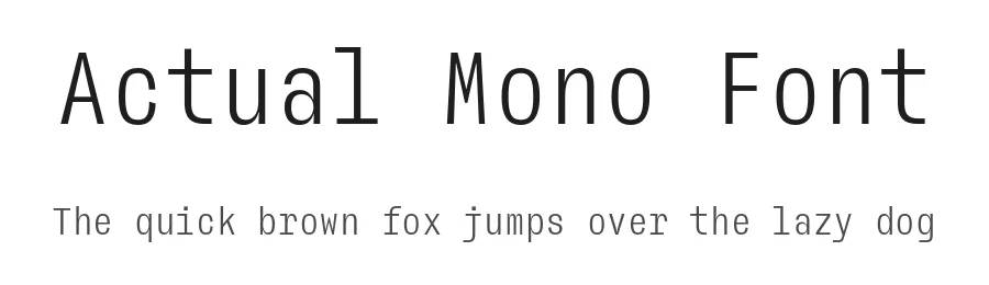 Actual Mono Font by Frutitype — Sans Serif Font