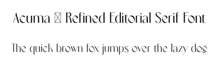 Acuma – Refined Editorial Serif Font by Rautan Studio — Serif Font