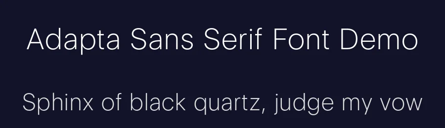 Adapta Sans Serif Font Demo by Typekiln — Sans Serif Font — thumbnail 2