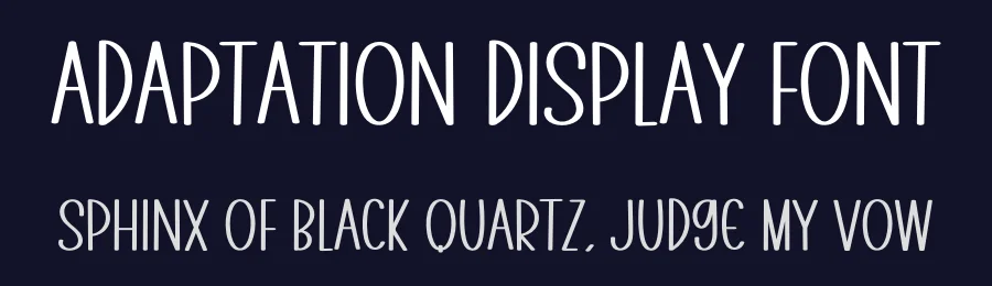Adaptation Display Font by inermediaSTUDIO — Display Font — thumbnail 2