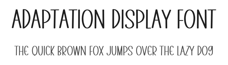 Adaptation Display Font by inermediaSTUDIO — Display Font