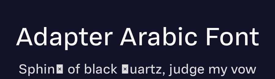 Adapter Arabic Font by Rosetta Type Foundry — Display Font — thumbnail 2