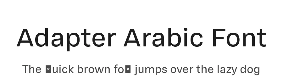 Adapter Arabic Font by Rosetta Type Foundry — Display Font