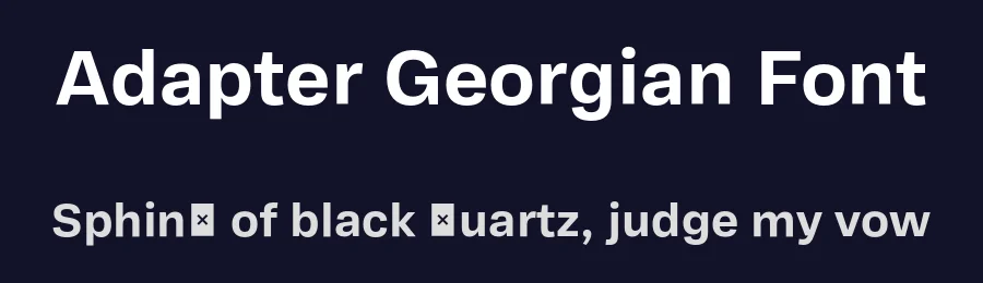 Adapter Georgian Font by Rosetta Type Foundry — Display Font — thumbnail 2