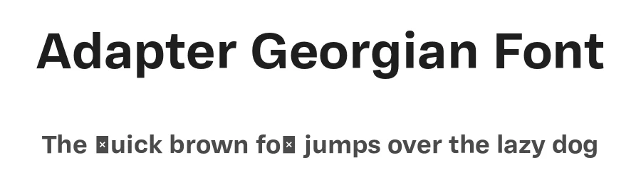 Adapter Georgian Font by Rosetta Type Foundry — Display Font