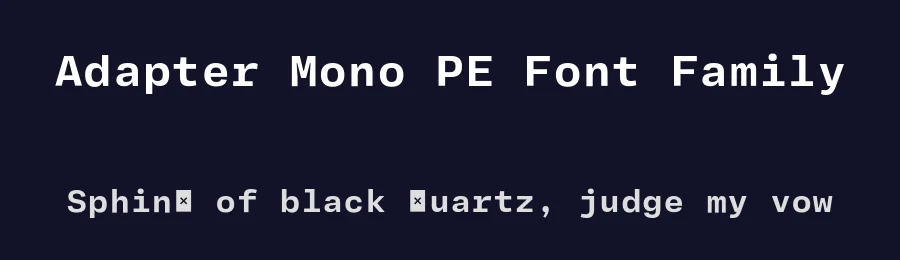 Adapter Mono PE Font Family by Rosetta Type Foundry — Display Font — thumbnail 2