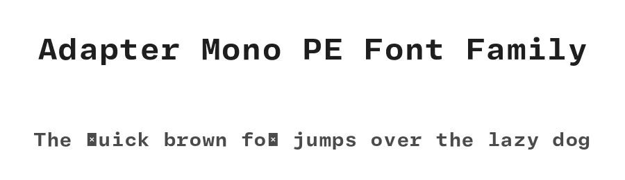 Adapter Mono PE Font Family by Rosetta Type Foundry — Display Font