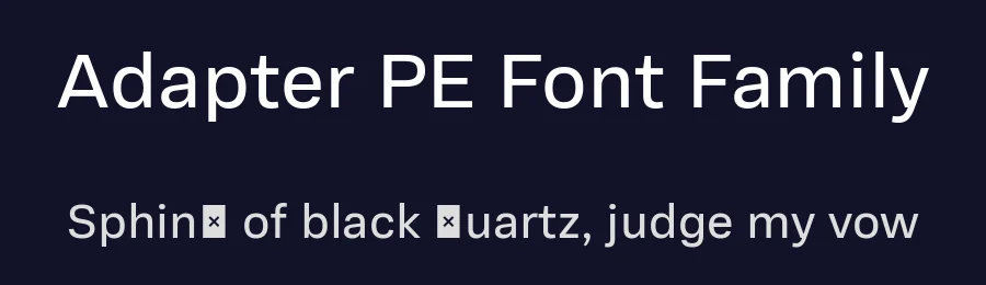 Adapter PE Font Family by Rosetta Type Foundry — Sans Serif Font — thumbnail 2