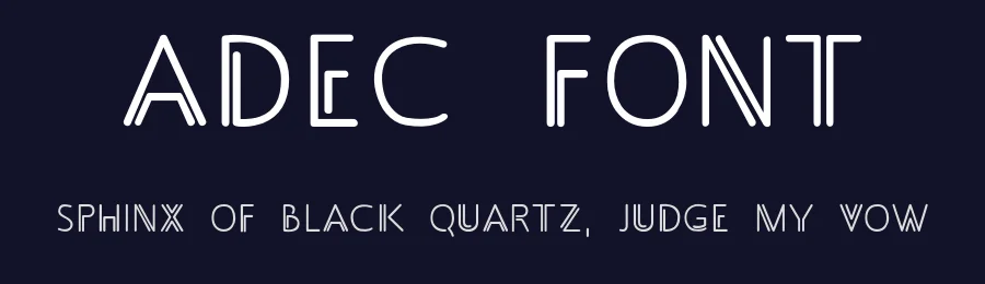 Adec Font by Serge Shi — Display Font — thumbnail 2