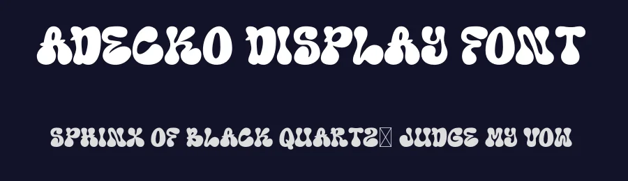 Adecko Display Font by Uncarving Nation — Display Font — thumbnail 2