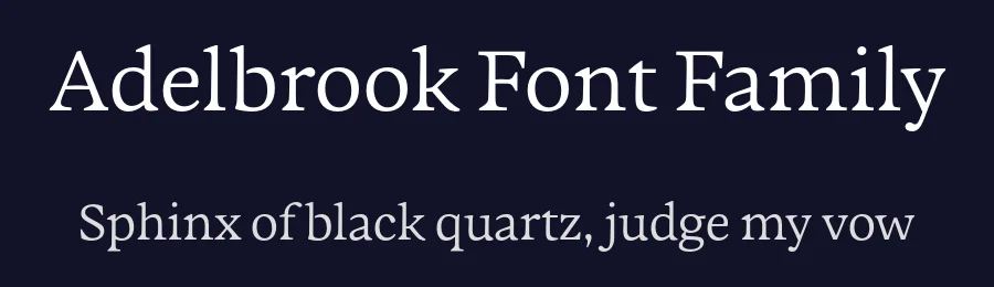 Adelbrook Font Family by Vibrant Types — Serif Font — thumbnail 2