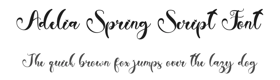 Adelia Spring Script Font by Yoga Letter — Script Handwritten Font