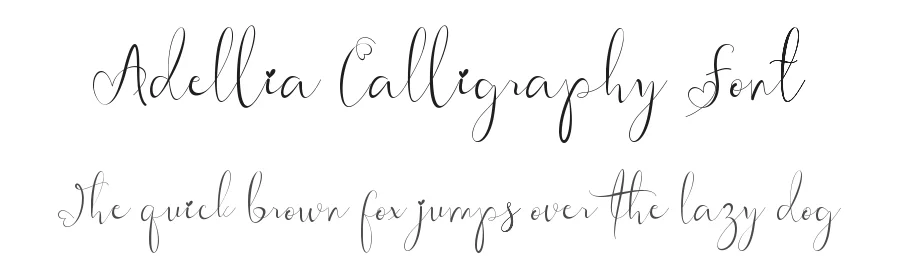 Adellia Calligraphy Font by Yoga Letter — Script Handwritten Font