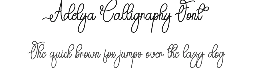Adelya Calligraphy Font by andikastudio — Script Handwritten Font