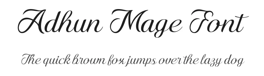 Adhun Mage Font by twinletter — Script Handwritten Font