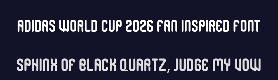 Adidas World Cup 2026 Fan Inspired Font by marfagraphic — Sans Serif Font — thumbnail 2