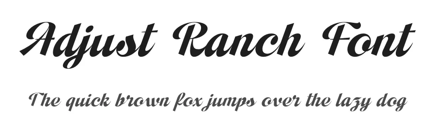 Adjust Ranch Font by timelesstype.co — Display Font