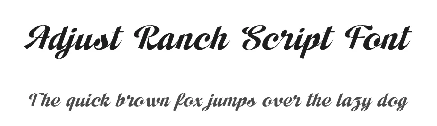 Adjust Ranch Script Font by timelesstype.co — Display Font