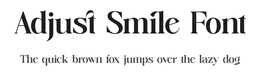 Adjust Smile Font by timelesstype.co — Display Font