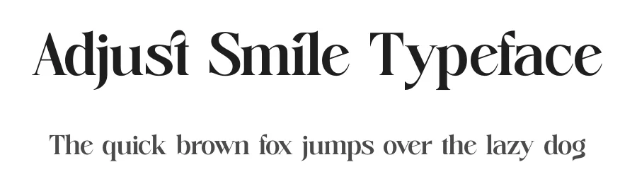 Adjust Smile Typeface by timelesstype.co — Display Font