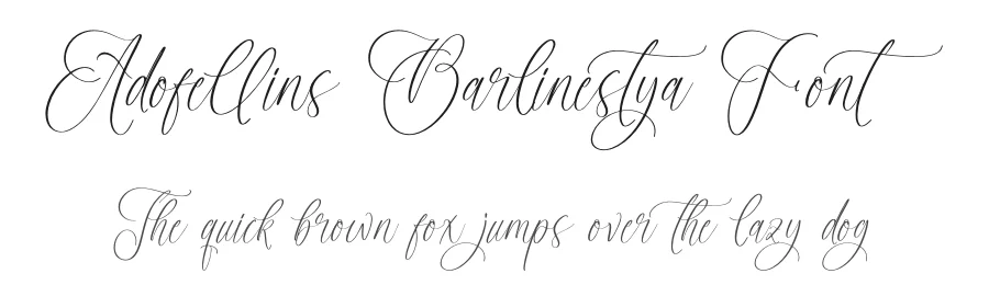 Adofellins Barlinestya Font by letterenastudios — Script Handwritten Font
