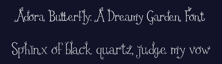 Adora Butterfly: A Dreamy Garden Font by letterhanna — Script Handwritten Font — thumbnail 2