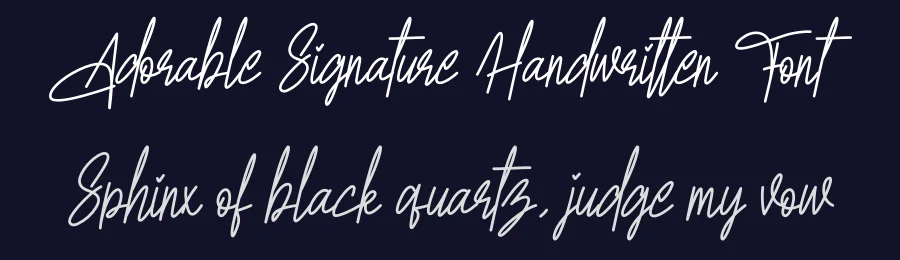 Adorable Signature Handwritten Font by creativeletter — Script Handwritten Font — thumbnail 2
