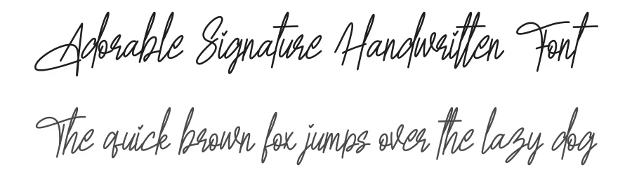 Adorable Signature Handwritten Font by creativeletter — Script Handwritten Font