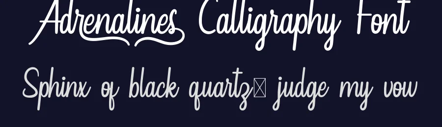 Adrenalines Calligraphy Font by CalligraphyFonts.net — Script Handwritten Font — thumbnail 2
