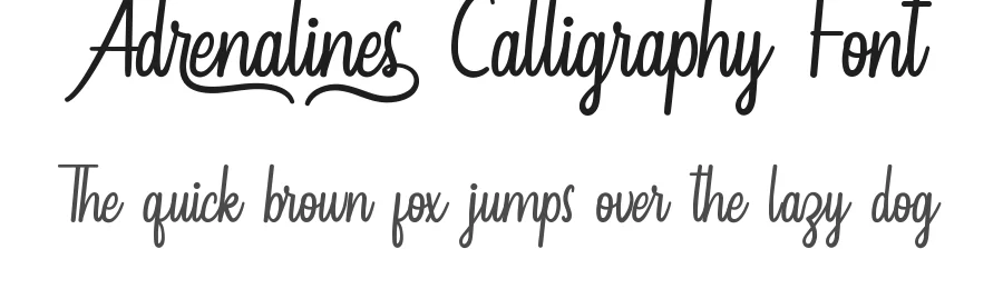 Adrenalines Calligraphy Font by CalligraphyFonts.net — Script Handwritten Font