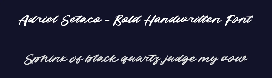 Adriel Setaco – Bold Handwritten Font by letterenastudios — Script Handwritten Font — thumbnail 2